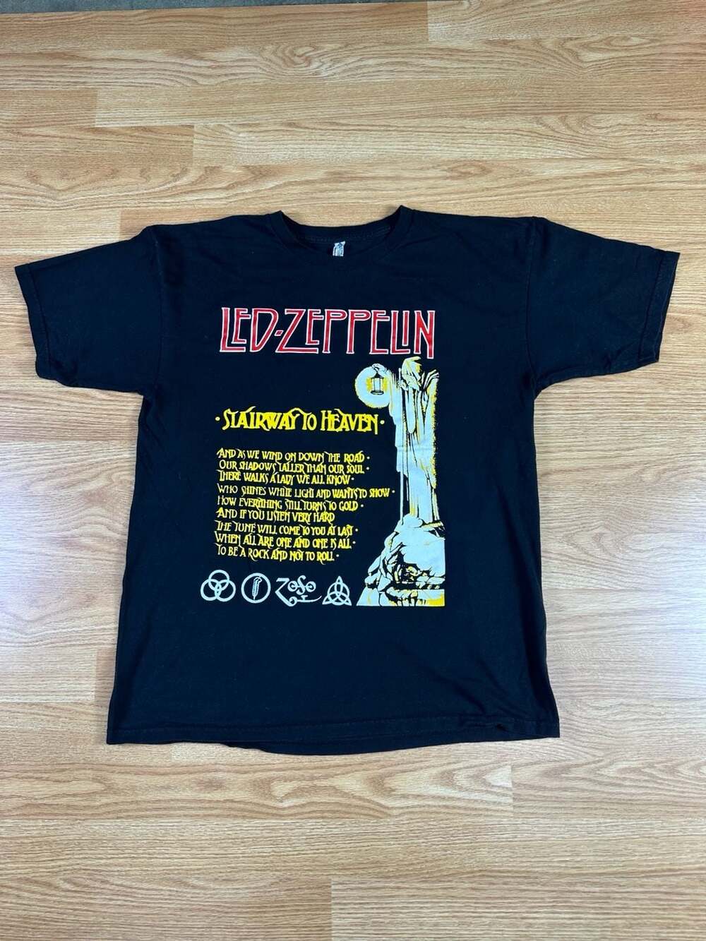 Led Zeppelin Stairway to Heaven Graphic T-Shirt Size Large